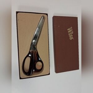 Vintage WISS Pinking Shears Scissors | Tortoise Shell Handle w/ Box